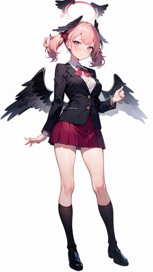 ((koharu, pink hair, medium hair, twintails, tied hair, pink eyes, halo,ow wings, head wings, )),

masterpiece, Full body, full body illustration, best illustration, elementary school student, realistic and elaborate uniform, high , ((highest quality)), ((masterpiece)), (detail: 1.4), anatomical, award-winning concept art, beautiful, fine detail, portrait, look viewer, (full body view)), 1 girl, full body, solo, 6 years old, elementary school student, actor, golden and brown hair, short hair, blue and pink eyes, big eyes, dark brown blazer, maroon sweater, checked skirt, dark green and maroon skirt, black hiso, orange large ribbon, white blouse, underwear, panties, skirt, white panties, wet, shirt, wet clothes, skirt lift, blush, classroom, navel,lift below chest, clothing lift, easy background, lifting clothes, uniform, Japan cute uniform, blazer, look away, short sleeves, , skinny, elementary, main girl pretty pretty figure, , baby face, cute, young appearance, fantastic visual depiction, professional effect, beautiful girl, girl, sweaty transparent clothes, bumpy, absurdity,heel up loafers,golden and brown hair, main girl is beautiful and cute