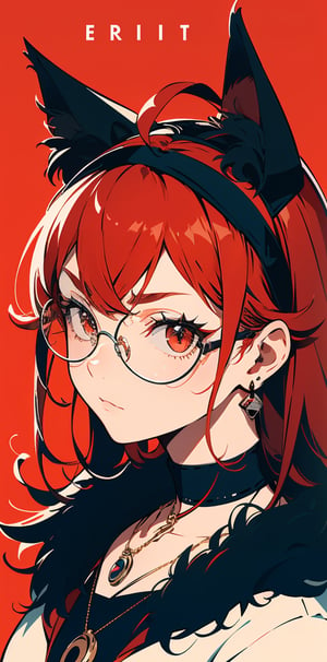 ((eris_greyrat, ahoge, hairband, black hairband,,))

(masterpiece), (masterpiece:1.3), (best quality:1.3), solo, 1GIRL, looking at viewer, simple background, animal ears, jewelry, closed mouth, female focus, earrings, glasses, artist name, necklace, collar, no humans, animal, watermark, cat, slit pupils, brooch, gem, portrait, red background, furry, pendant, round eyewear, animal focus, red theme, whiskers, red gemstone, black fur,portrait, illustration, fcloseup, face, rgbcolor, emotion,illustration,fcloseup,rgbcolor,emotion