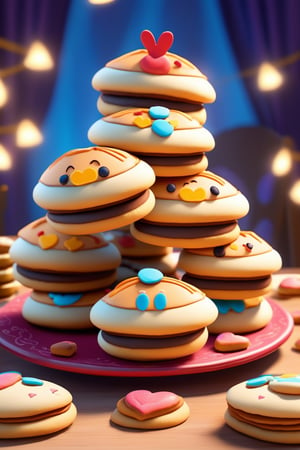 cartoon, cute face, happy, 3D style, Alice in Wonderland make cookies, Disney style, illumination lighting, magic, lovely,