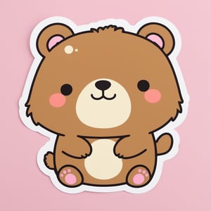 ((best quality)), ((masterpiece)), (detailed), kawaii sticker, bear,sticker,