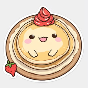 ((best quality)), ((masterpiece)), (detailed), kawaii sticker, crepes,sticker