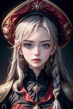 mona from Genshin Impact, beautiful face, detailed face, detailed wyes, blue and red outfit, blue eyes, wizard hat, sakimichan, wlop, loish, intricate artwork masterpiece, ominous, trending on cgsociety, by artgerm, h. r. giger and beksinski, highly detailed, vibrant, golden ratio, trending on cgsociety, 8k, by Lee Jeffries, depth - Gs studio,monadef