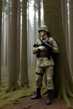 soldier in forest