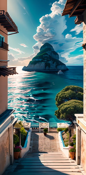 (ultra realistic,32k, masterpiece:1.2),(high detailed skin:1.1),( high quality:1.1), (masterpiece, best quality), best quality, masterpiece, photorealistic, ultrarealistic, professional photograph shot on Canon EOS R6, More detail,)
italy, capri coast, sea, sunny day, summer, sailing boat, clouds on the sky, , hyper detailed, masterpiece, hyperrealistic, high quality, sharp, highly detailed in Brooding landscapes, epic scale, German myth, layered symbolic density, pixel art, 32bits,Color Booster,no_humans,beach,Nature
