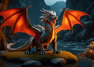 dragon looking at the camera,real life,ultra-realistic,Realistic, (ultra-detailed:2), (ultra definition:2),Dragon Made of Scales,  Golden scales and red head, beaked snake head, epic dragon in the night, different positions, light dragon, flying, dragon in the water, epic dragon,  in some red ruins at night, Full Body, highly defined robust and muscular body, (Perfect Eyes:2),(highly defined face and mouth:2), Intricately Detailed, Lightning Art, Particles, Beautiful and Majestic, Stunning, Large Majestic and Awesome Wings, thick and majestic tail, (Two Wings:2), (four paws:2), Shocking, Intimidating, Imposing, Highly Detailed, Large Sharp Fangs, (Perfect Claws:1.9), Digital Art, Sharp Focus, Trending in Art Station, Still Film, Warm Tones, dfdd, Greg Rutkowski, HZSteampunk, 2d_animated, horror, in a jar,xxmix_girl,lis4,EpicLand,b3rli,huayu,Sci-fi,ruins,moss,EpicSky,6000,photo r3al,Movie Still,Magical Fantasy style,DonMn1ghtm4reXL,kristinapimenova,ink scenery,orn8