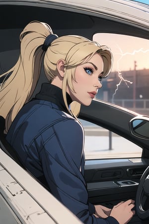 {(Sarah), (Blue Eyes), (Blonde, long hair, high ponytail)}, 1Girl

Racing Circuit, IndyCar Event, Racing Queen,

💡 **Additional Enhancers** ((High-Quality)), ((Aesthetic)), ((Masterpiece)), (Intricate Details), Coherent Shape, (Stunning Illustration), [Dramatic Lightning], ((midjourney))