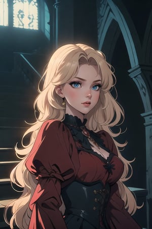 Stunning Teenybooper, Teeny Eris Etolia, Blonde, Imagine an artistic and professional illustration, very detailed with muted colors, its minimalist but rich in elements.

🏷️【Elegant, (((Masterpiece:1.00))),】
💡 **Additional Enhancers:** ((HighQuality)), ((Aesthetic)), (Intricate Details), (Stunning Illustration), [Dramatic Lightning],

🏷️【Castlevania Lightning, Vampire Queen】
👠【Platform High Heels, Castlevania Lightning,】,gothic art,Masterpiece