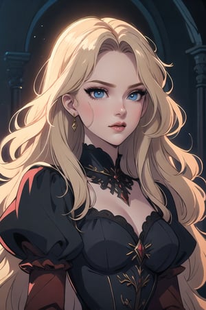 Stunning Teenybooper, Teeny Eris Etolia, Blonde, Imagine an artistic and professional illustration, very detailed with muted colors, its minimalist but rich in elements, its pure an anime stylish

🏷️【Elegant, (((Masterpiece:1.00))),】
💡 **Additional Enhancers:** ((HighQuality)), ((Aesthetic)), (Intricate Details), (Stunning Illustration), [Dramatic Lightning],

🏷️【Castlevania Lightning, Vampire Queen】
👠【Platform High Heels, Castlevania Lightning,】,gothic art,Masterpiece,High detailed 