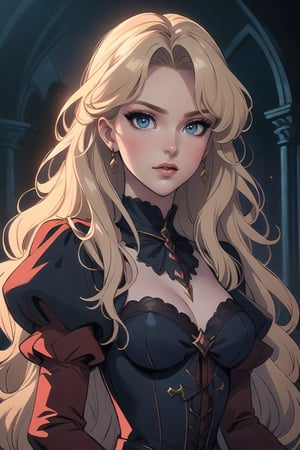 Stunning Teenybooper, Teeny Eris Etolia, Blonde, Imagine an artistic and professional illustration, very detailed with muted colors, its minimalist but rich in elements.

🏷️【Elegant, (((Masterpiece:1.00))),】
💡 **Additional Enhancers:** ((HighQuality)), ((Aesthetic)), (Intricate Details), (Stunning Illustration), [Dramatic Lightning],

🏷️【Castlevania Lightning, Vampire Queen】
👠【Platform High Heels, Castlevania Lightning,】,gothic art,Masterpiece