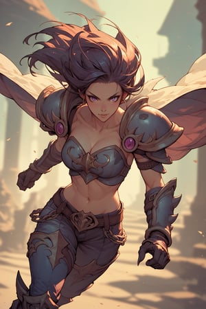 (score_9, score_8_up:1.1), score_7_up,solo,
Beast girl,armor,looking at viewer,Comic Book-Style 2d,long shot,bokeh,dynamic_pose,running,