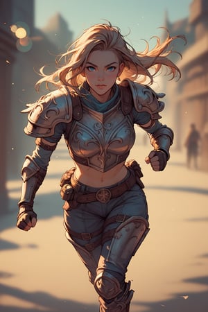 (score_9, score_8_up:1.1), score_7_up,solo,
Female warrior,armor,looking at viewer,Comic Book-Style 2d,long shot,bokeh,dynamic_pose,running,