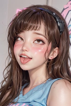 D.va,face,eyes, ((best quality::1.1), ((masterpiece::1.2), ((whisker markings::1.3), ((detailed::1.1),Extreme clouse up,ahegao,black hair,Arched eyebrows,long wet tongue,smile,cry,shy,tounge,Gets high,Blush,Rolling eyes,makima\(chainsaw man\,Fern,manga,n_2b,aahana