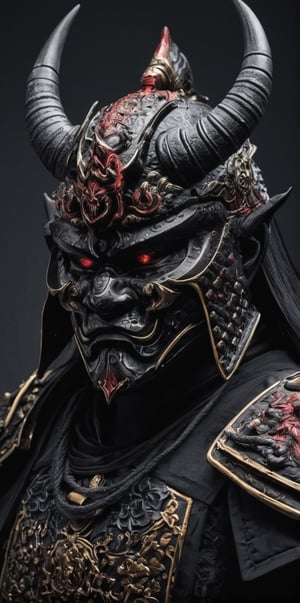 The Lord of ONI, cosmic, evil, blood, Samurai, black armour, oni mask