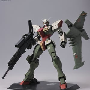 macross_mecha, full figure, F14_tomcat, super_robot, flying_pose, humanoid, combat_airplane, camo_green, camouflage_paint, full_face_mask, beefy, shoulder cannon, standing pose, big rifle, larger_legs, big calves
