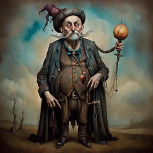 old_man, in the style of esao andrews, baroque, gothic, full figure