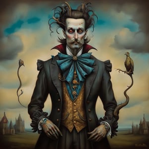 rich_gentleman, in the style of esao andrews, baroque, gothic, full figure