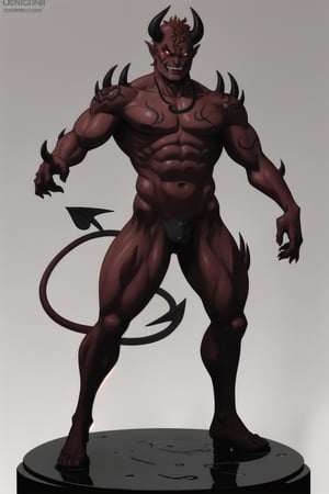 oni demon, male, full figure, standing pose, ultra detailed, evil