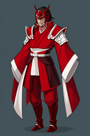 Male, Red Samurai Armor