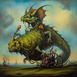 basilisk, in the style of esao andrews, baroque