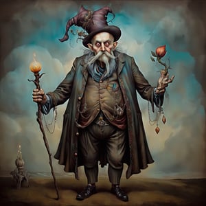 old_man, in the style of esao andrews, baroque, gothic, full figure