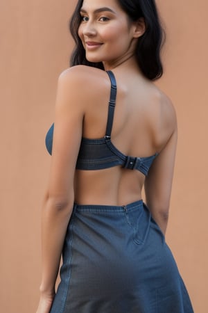 THE FEMALE NEEDS A DENIM DRESS , THE FEMALE HAS TO COME FROM SWITZERLAND , WITH SMOOTH SKIN , SCULPTURED SMALL NOSE , PRETTY LIPS , HAIR UNTIL THE SHOULDER , BLACK HAIR WITH A NATURAL GLOW , HEALTHY SUPER DEVELOPED CHEST WITH A GOOD BRA , FLAT STOMACH , TRAINED PEACHY BACKSIDE , FLAWLESS FACIAL FEATURES ,