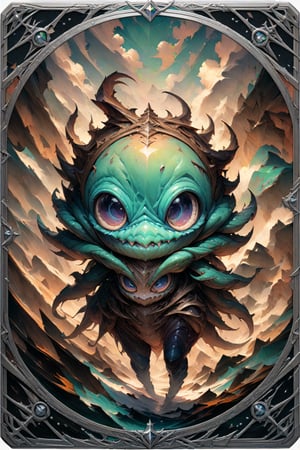 (masterpiece:1.4), ((best quality, 8k, ultra-detailed)), cute bubble monster illustration, beautiful, full body, in TCG Card frame