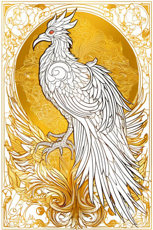 alicanto gigantic mythological bird of fire on its wings and gold on its feathers