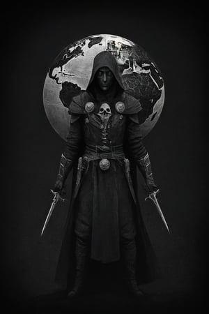 Conquer The World,
dark art style illustration, black theme