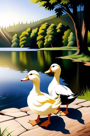 animal,ducks,lake