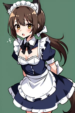 wolf_ears,tiny_female,brown_hair,pony_tail,lolicon,tiny_breasts,maid_outfit