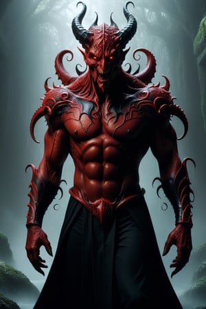 mind flayer,  mythological, tentacles, (((red and black_skin:1.9))), futuristic:1.5, sci-fi:1.6, demon, monster, (full body:1.9), standing, fantasy, ufo, front view, unreal, epic fantasy background.

by Greg Rutkowski, artgerm, Greg Hildebrandt, and Mark Brooks, full body, Full length view, PNG image format, sharp lines and borders, solid blocks of colors, over 300ppp dots per inch, 32k ultra high definition, 530MP, Fujifilm XT3, cinematographic, (photorealistic:1.6), 4D, High definition RAW color professional photos, photo, masterpiece, realistic, ProRAW, realism, photorealism, high contrast, digital art trending on Artstation ultra high definition detailed realistic, detailed, skin texture, hyper detailed, realistic skin texture, facial features, armature, best quality, ultra high res, high resolution, detailed, raw photo, sharp re, lens rich colors hyper realistic lifelike texture dramatic lighting unrealengine trending, ultra sharp, pictorial technique, (sharpness, definition and photographic precision), (contrast, depth and harmonious light details), (features, proportions, colors and textures at their highest degree of realism), (blur background, clean and uncluttered visual aesthetics, sense of depth and dimension, professional and polished look of the image), work of beauty and complexity. perfectly symmetrical body.
(aesthetic + beautiful + harmonic:1.5), (ultra detailed face, ultra detailed eyes, ultra detailed mouth, ultra detailed body, ultra detailed hands, ultra detailed clothes, ultra detailed background, ultra detailed scenery:1.5),

3d_toon_xl:0.8, JuggerCineXL2:0.9, detail_master_XL:0.9, detailmaster2.0:0.9, perfecteyes-000007:1.3,Leonardo Style,PhotoReal_Detail_Enhancer_V2:0.2,add_more_color:0.8,comic book,Movie Still, ,dragon_h,DonMD4rk3lv3sXL,LegendDarkFantasy,monster,DonMD3m0nXL 