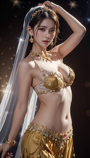 (best quality, masterpiece:1.2),ultra detailed,belly_dancer,dreaming_background