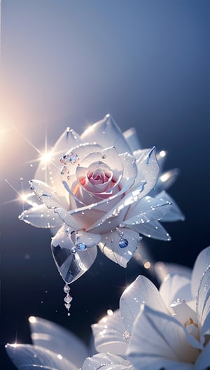 (best quality, masterpiece:1.2),ultra detailed,(photo realistic:1.4),(rose,clear ice,transparent ice:1.3),flower_of_ice,multi_effects