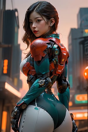 (masterpiece), (extremely intricate:1.3), (realistic), portrait of a UKRAINIAN young  woman , fitness woman, athletic, slender, voluptuous, curvaceous, big bust, big butt, wide hips, the most beautiful in the world, futuristic armor similar to PACIFIC RIM AND EL CUARTEL SECRETO, (Sneaky, stylish and modern armor), hyper tech armor for women, upper body, outdoors, intense sunlight, city ​​of the future, cyber punk year 2090, professional photograph of a stunning woman detailed, sharp focus, dramatic, award winning, cinematic lighting, , volumetrics dtx, (film grain, blurry background, neon light city, blurry foreground, bokeh, depth of field, sunset, motion blur:1.3), chainmail,exposure blend, medium shot, bokeh, (hdr:1.4), high contrast, (cinematic, teal and orange:1.4), (muted colors, dim colors, soothing tones:1.3), low saturation, ukranian young model, face without stains, hair without stains, arms without spots,
,gwen stacy,MECHA, blurred background