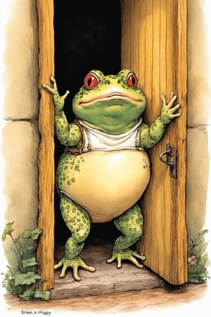 Chub Toad, Chub toad, chub toad
At the door.
Run away quick
Or you’ll run no more.
—Traditional children’s rhyme and Aluren, Squee bounced up and down. “I sees a horsey, an’ a piggy, an’ a—”
“If you don’t shut up,” hissed Mirri, “you’ll see a kidney and a spleeny.”