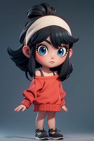 chibi girl , Highly detailed, High Quality, Masterpiece, beautiful, full body,yor, 1girl, solo, off-shoulder sweater,red eyes, red sweater, collarbone, no background, black hair, red eyes, black hair, black hair, short hair, short hair with long locks, bangs, sideburns, white headband,,BREAK looking at viewer,BREAK outdoors,BREAK,BREAK outdoors, track and field,BREAK looking at viewer, BREAK , (masterpiece:1.2), best quality, high resolution, unity 8k wallpaper, (illustration:0.8), (beautiful detailed eyes:1.6), extremely detailed face, perfect lighting, extremely detailed CG, (perfect hands, perfect anatomy), vape,High detailed ,anime, yorforger,3DMM, five years old,