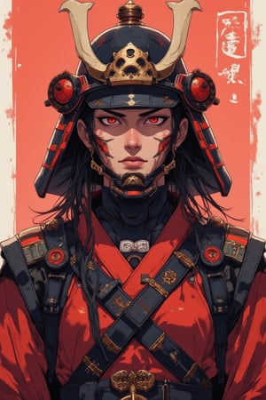 Portrait anime samurai 