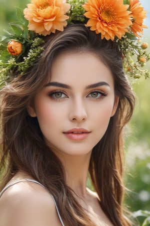 Create a yoursself as female beauty, high detailed, nature background, photo realistic, high quality,ssmiling, wide range of colours.,photo r3al,detailmaster2