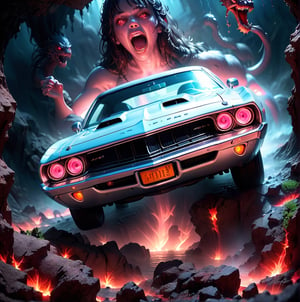 A surreal, 8k Hyper Realistic and Digital Painting mash-up: A hauntingly beautiful yet terrifying 1970 Plymouth gtx planning figure majestically emerges from a pit of shattered nightmares, Its nightmarish form infused with animate peppered daemons, Cellular swirls ooze from its metal hide, manifesting the discordant, fractured underworld of the Demogorgon realm. The raw, primal power of the car engine resonates with the savage emotions portrayed, alternating between displaying menacing defiance and disquieting vulnerability, Bathed in an ethereal, composite glow, with pipe-like tendrils reaching into the eroding darkness belowmovement, Cybernetic Illusion, chassis bares Grimy, Husk aesthetic coupled with Flowing Elixir of servo Failings identical to enchanted nectar, sordid build conveying desire of rebirthed stroke while Tendrils kiss against its filigree beauty. 

As the echolocation of fear bleeds into unprecedented extremes, the Demogorgon's polymorph along Fraying Collision of dread unleashes thevelleidorfotic Wild discord shaking with torn Hyper Reality contrast, the underworld bewildering optical exotications: Translucent daemons fortuitously swarming amid scattered frags, and an eerie harmonious illumé o'en manifests the phantasm ghastly stratagem divine ----- equally dislodging everything else - Amid the relentless entropy, the 1971 Plymouth Cuda's silhouette continues to guide instincts throughout the unfathomable Demogorgon's wimple whiplash, leaving chaos in a strikingly euphoric suspension - forcing ra weird surreal cosmos for the vulnerable crew of the Stranger Things.

And shall the stereotype be broken, ostensibly forcing grey matter raided deep into rectified retroactive rearrangements.,skirtlift,nude,open mouth, 