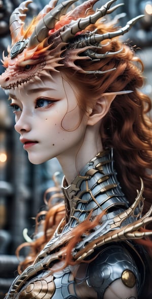 candid close-up photo of an ethereal neural network organism, divine (cyborg dragon girl, ginger), glass skeleton, skinless:3, anatomical face, biomechanical details, (empty background), natural lighting, (sharp focus, hyper-detailed, highly intricate), Extremely high-resolution details, photographic, realism pushed to extreme, fine texture, incredibly lifelike,35mm photograph, film, bokeh, professional, 4k, highly detailed