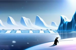 A frozen planet with ice sheets that stretch as far as the eye can see, home to a hardy race of alien penguins.