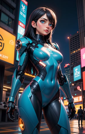 masterpiece,best quality,ultra-detailed, perfect hands,1girl,solo,, cyberpunk war zone  night city theme, long withe hair, blue eyes, mechanical parts,robot joints, blush,cowboy epic shot, ,sakamata, 
,TinkerWaifu,mecha musume,destiny /(takt op./)