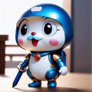 (masterpiece:1.2, highest quality), (realistic, photo_realistic:1.9)
1chibi_robot, Cute chibi robot, Designer look holding a pencil in one hand, white with blue, (detailed background), (gradients), colorful, detailed landscape, visual key, shiny skin. Modern place, Action camera. Portrait film. Standard lens. Golden hour lighting.
sharp focus, 8k, UHD, high quality, frowning, intricate detailed, highly detailed, hyper-realistic,interior,bird onion doraemon Chibi,chibi emote style