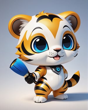 (masterpiece:1.2, highest quality), (realistic, photo_realistic:1.9)
1chibi_tiger, Cute chibi tiger, smug face, Chest written: "TA", (Designer look holding a paintbrush in one hand), white with blue, (detailed background), (gradients), colorful, detailed landscape, visual key, shiny skin. Modern place, Action camera. Portrait film. Standard lens. Golden hour lighting.
sharp focus, 8k, UHD, high quality, frowning, intricate detailed, highly detailed, hyper-realistic,interior,robot white with blue,chibi emote style,Monster,