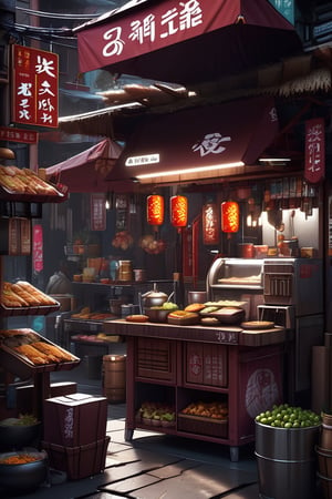 an intricate concept art of sci - fi asian street food market, a makeshift stalls, hyper detail, ultra realistic, style by dylan cole and artgerm, trending in artstation, cgsociety, 8 k, octane render, high contrast, 3 d render, cgi, cinematic lighting beautiful viking woman, blonde, tall, brawny, d & d, concept art, fantasy, steve argyle