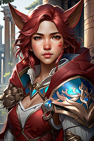portrait young knights of Zodiac girl, rose golden and ice armor, in ruined Agora of Athens Sunrise, ssci-fi and fantasy, intricate and very beautiful and elegant, highly detailed, digital painting, artstation, concept art, smooth and sharp focus, illustration, art by tian zi and WLOP and alphonse mucha portrait of a beautiful little red riding hood lovingly embracing a werewolf, pen and ink, intricate line drawings, by Yoshitaka Amano, Ruan Jia, Kentaro Miura, Artgerm, watercolor