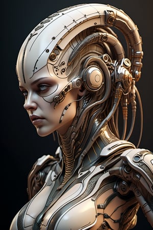 complex 3d render ultra detailed of a beautiful porcelain profile woman android face, full body, sitting, cyborg, robotic parts, 150 mm, beautiful studio soft light, rim light, vibrant details, luxurious cyberpunk, lace, hyperrealistic, anatomical, facial muscles, cable electric wires, microchip, elegant, beautiful background, octane render, H. R. Giger style, 8k, best quality, masterpiece, illustration, an extremely delicate and beautiful, extremely detailed ,CG ,unity ,wallpaper, (realistic, photo-realistic:1.37),Amazing, finely detail, masterpiece,best quality,official art, extremely detailed CG unity 8k wallpaper, absurdres, incredibly absurdres, robot, silver halmet,