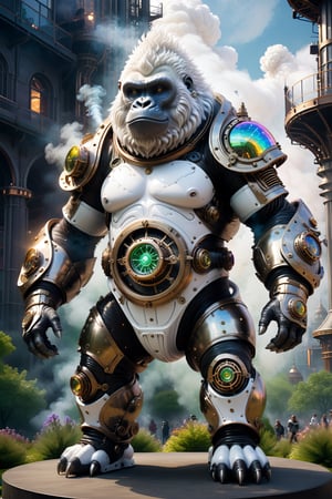 galaxies, spirals, space, nebulae, stars, smoke, iridescent, intricate detail, in the shape of a steampunk white gorilla, full body ,octane render, hyper realistic , octane render, 8k, uplight ,dreamlikeart
Modern park in the city,wide wide shot,Designed by a renowned architectural firm,There are large sculptures,Character activities,Rich in greenery,photographrealistic, ultra hyper-detailed, intricated, dramatics, overcast weather, shadowed, HighDynamicRange,Landscape composition --auto