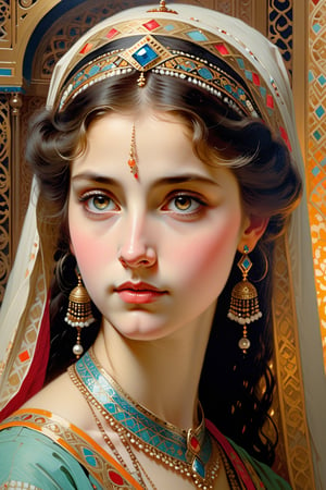 orientalism face detail of a cute royal woman by edwin longsden long and theodore ralli and nasreddine dinet and adam styka, masterful intricate art. oil on canvas, excellent lighting, high detail 8 k [woman:gothic:0.0,0.35],  
bsstyle,