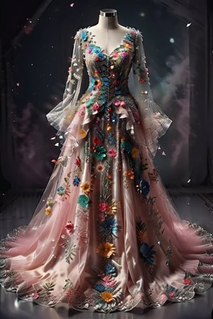 a girl wearing Colorful heavy Dimond Embroideryy, , fairy dress, flower, designer dress, net full gown, fairy tail,CINEMATIC, CINEMATIC LIGHT ,8lHD detailed,artstation, sharp focus, ,photo r3al,Movie ,lolitagothi,victorian,photorealistic,byrs \(manaka nemu\),f41rydr3ss,dressuni241,hoopdress,LAassunity,gl4sst3r,mermaid-line wedding dress, glass, dress,pinkdressxl